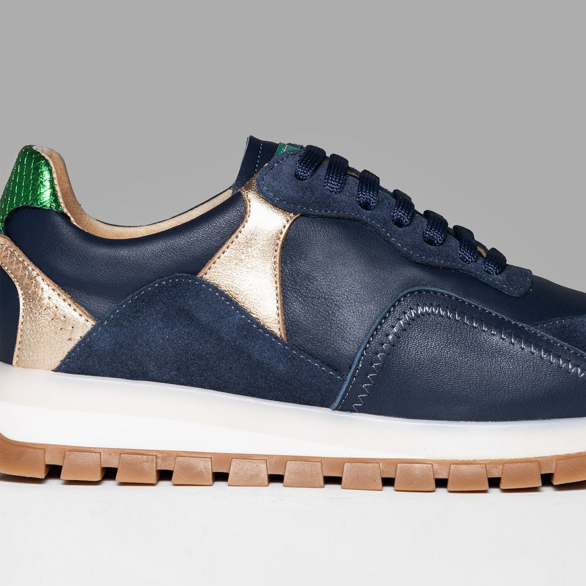 Sneakers Sprint Flow Blue Platine Green Metalized