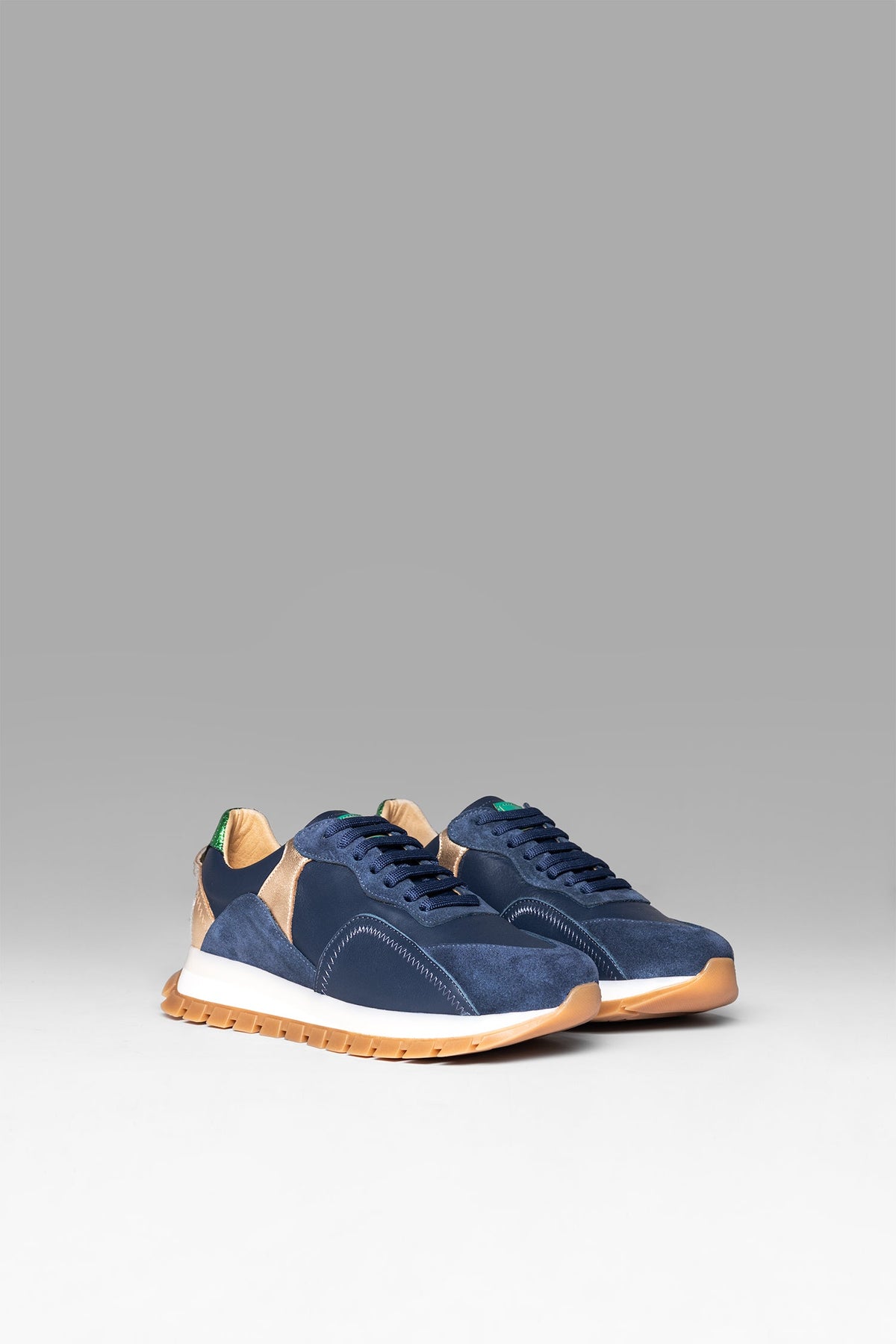 Sneakers Sprint Flow Blue Platine Green Metalized