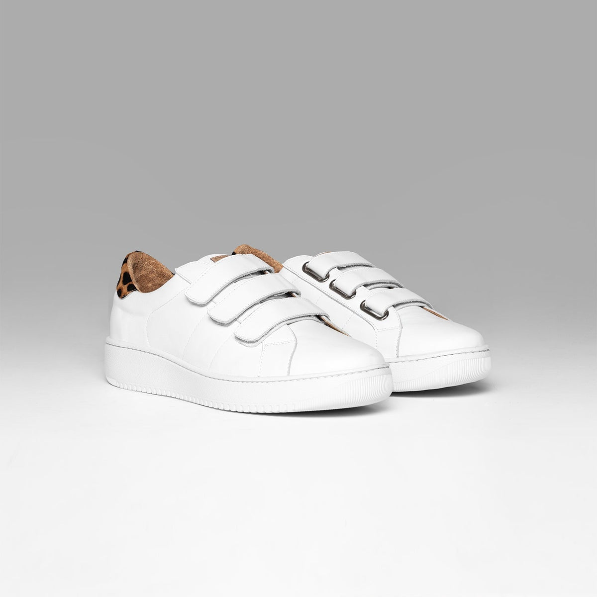 Sneakers Cloud Rap White Animal Print