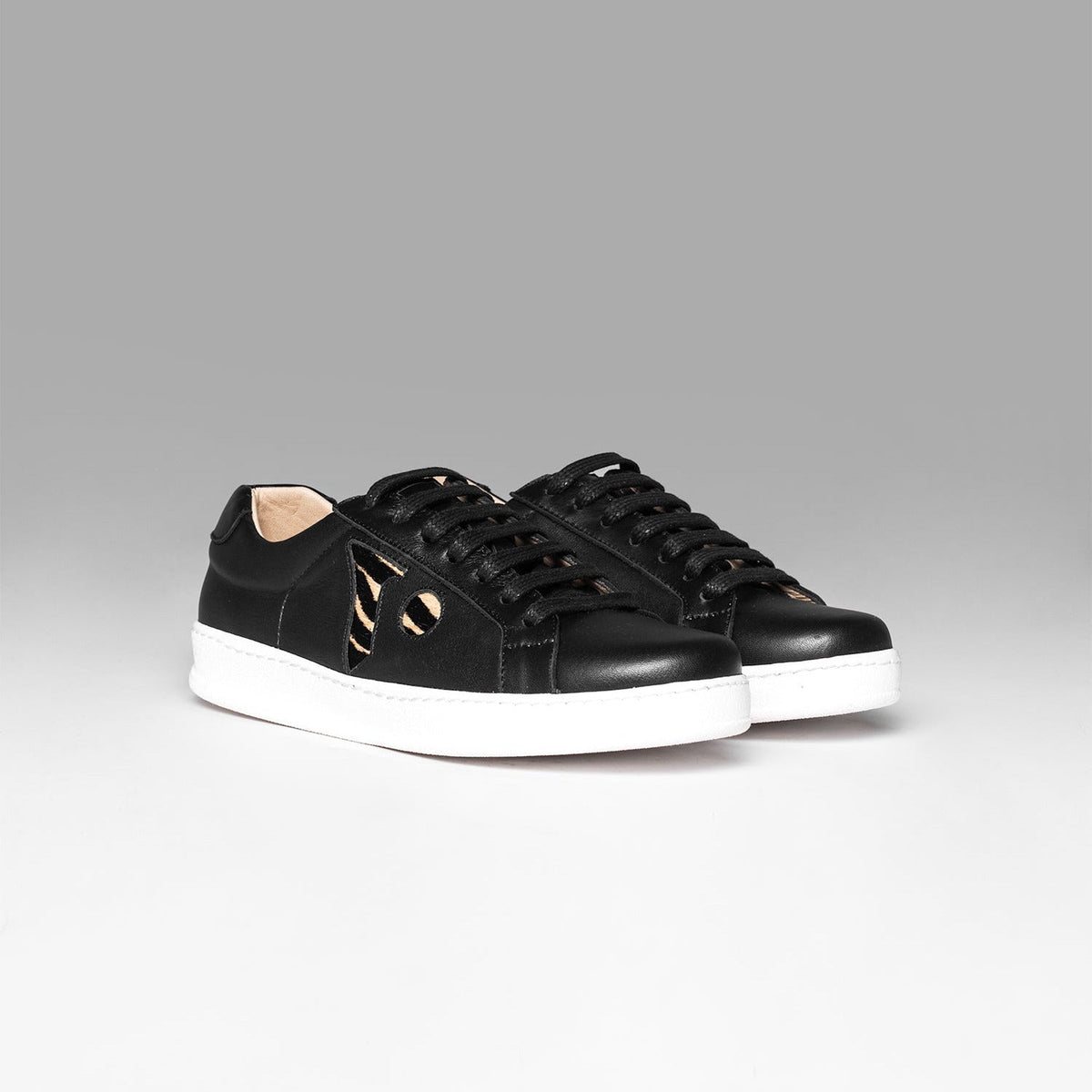 Sneakers Icon Base Black Animal Print Brand