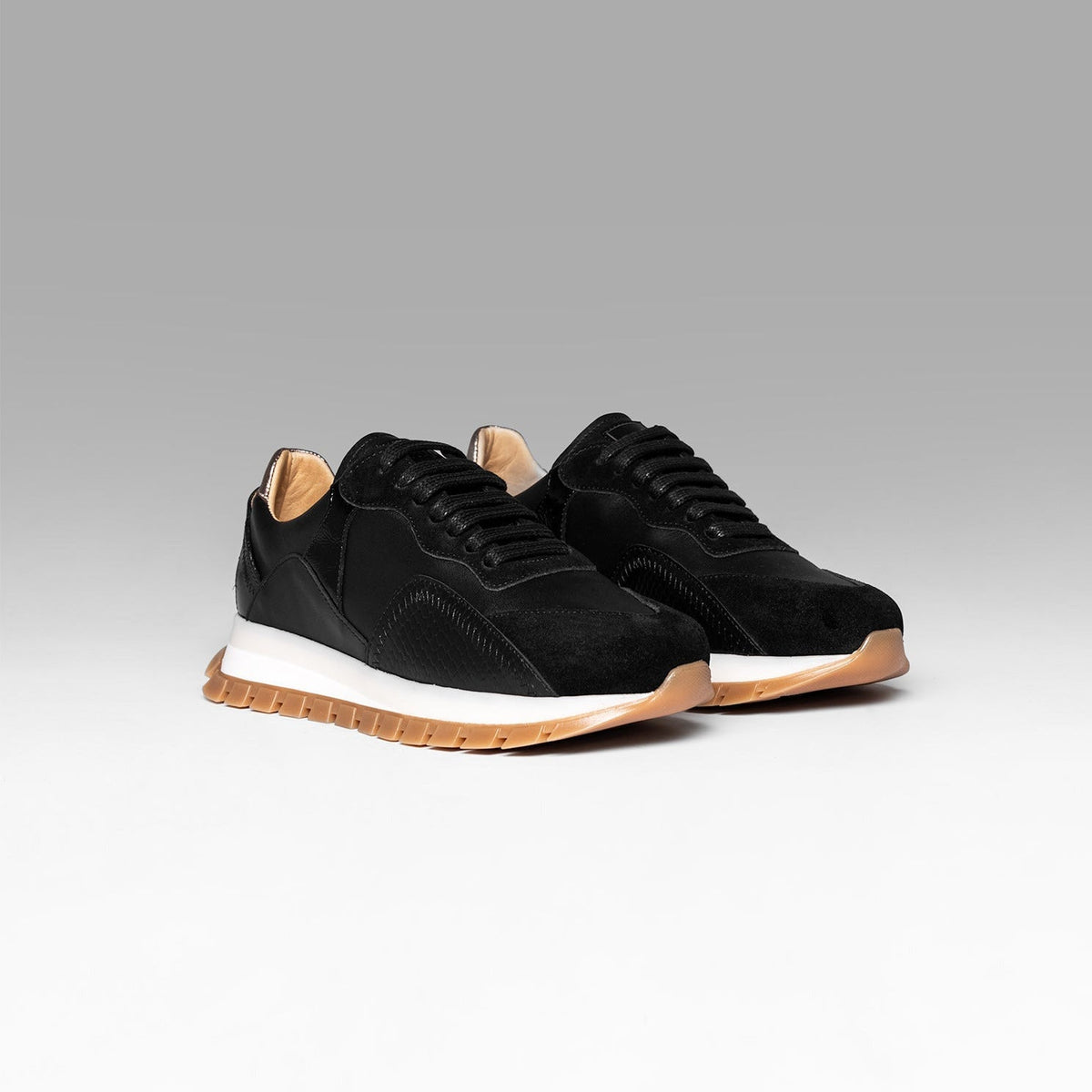 Sneakers Sprint Flow Black Gold Metalized