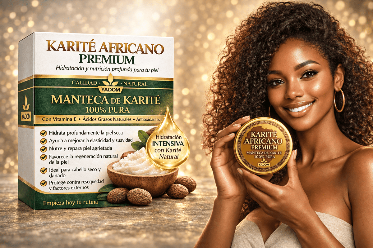 Manteca de karité africano YADOM: presentación del producto y cuidado de la piel.
