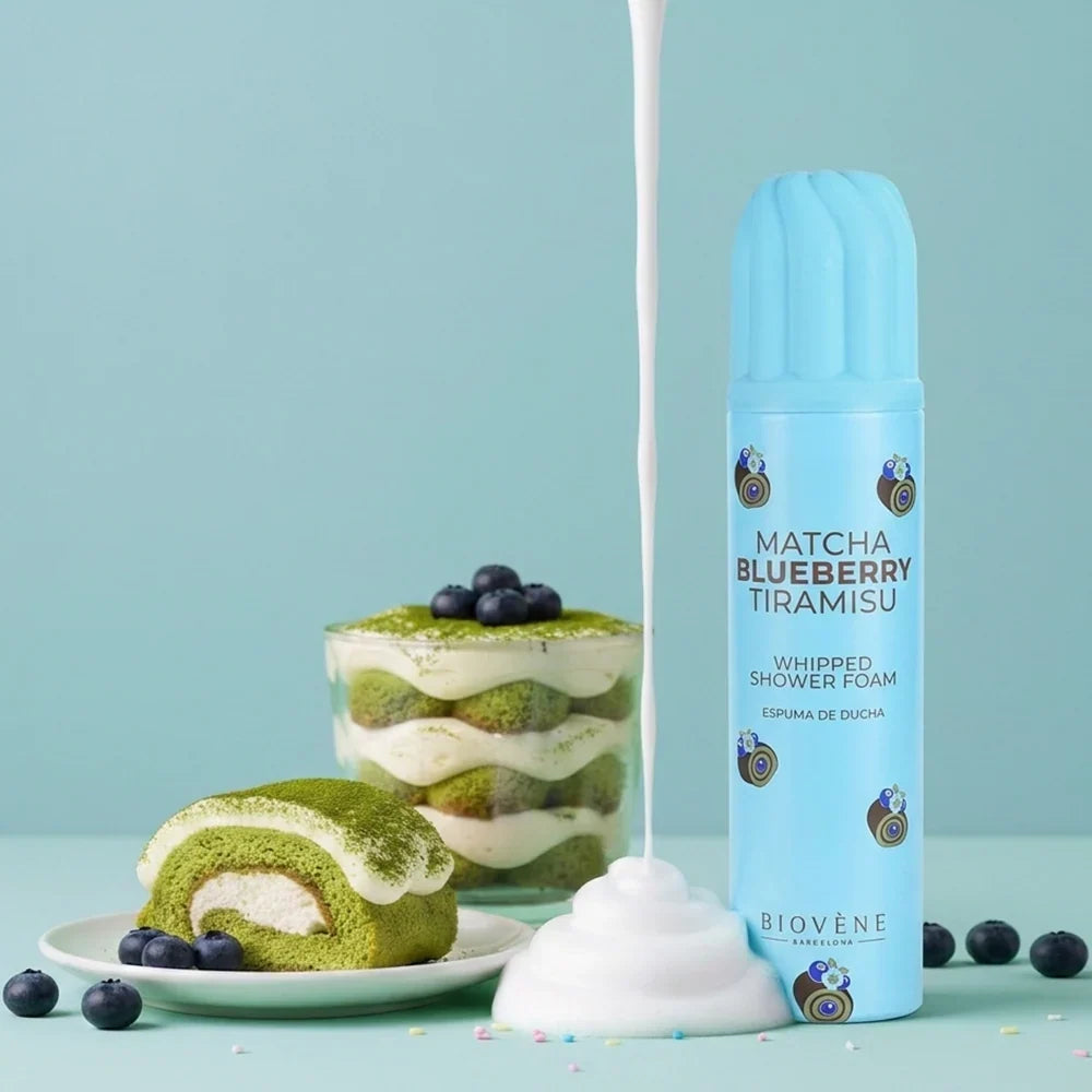BIOVENE – Mousse de douche Matcha Blueberry Tiramisu