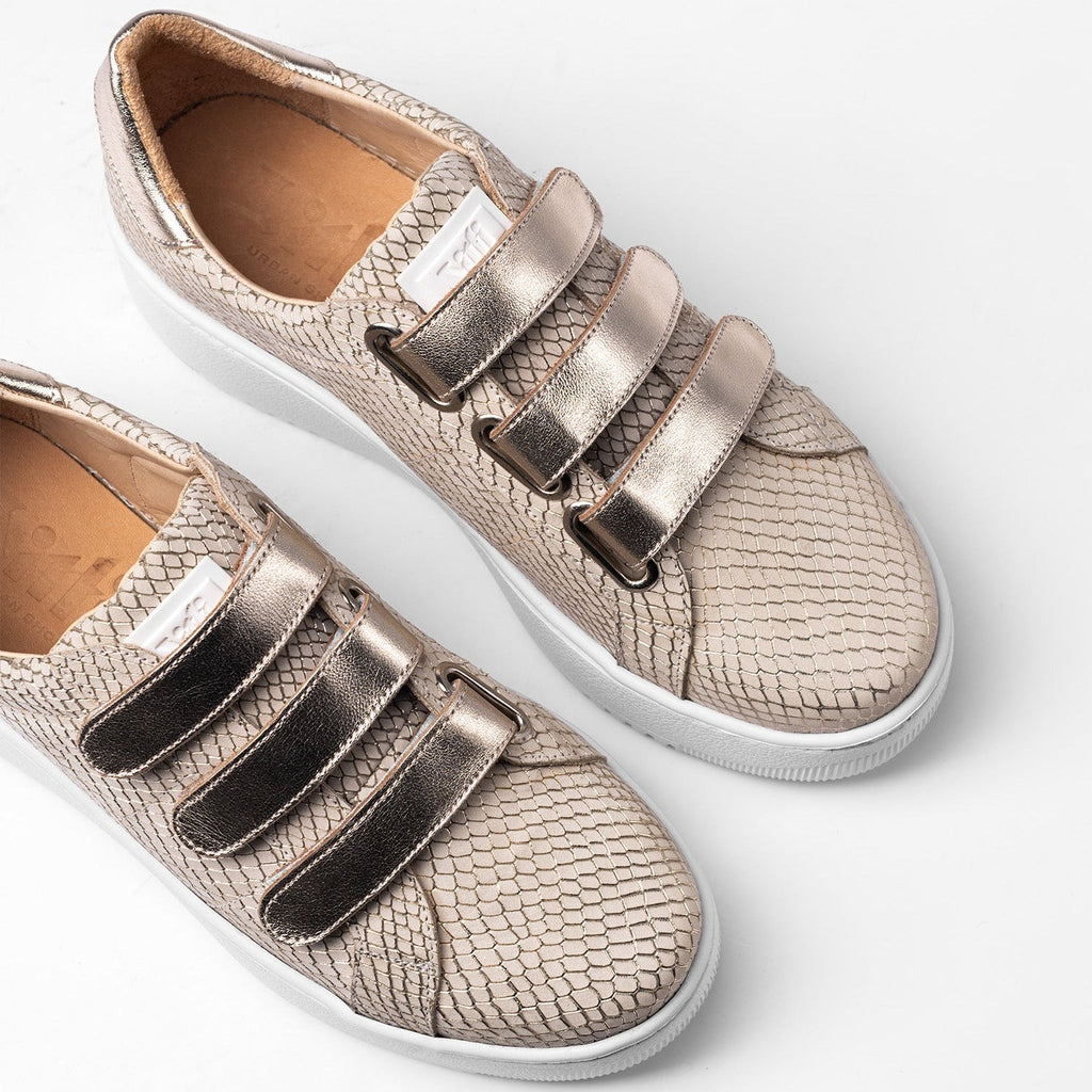 Sneakers Cloud Rap Bison Gold Metalized Reptile