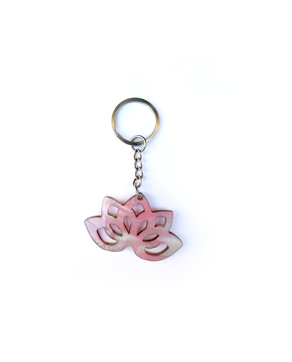 Llavero flor de loto rosado