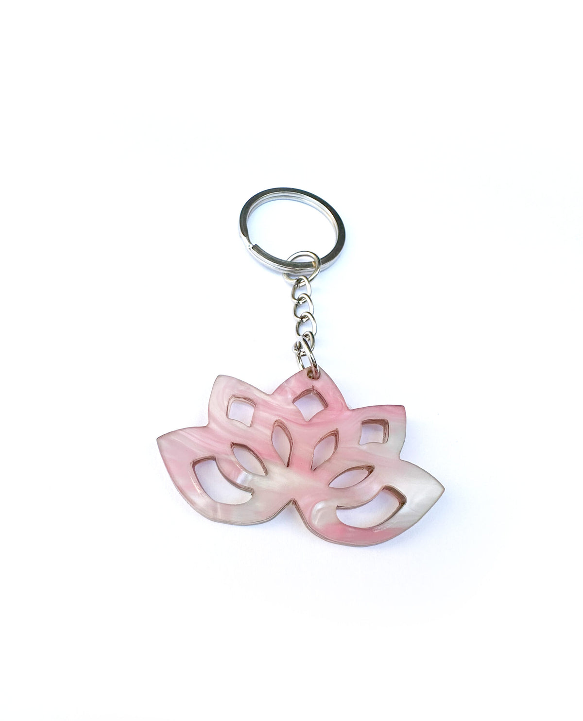 Llavero flor de loto rosado
