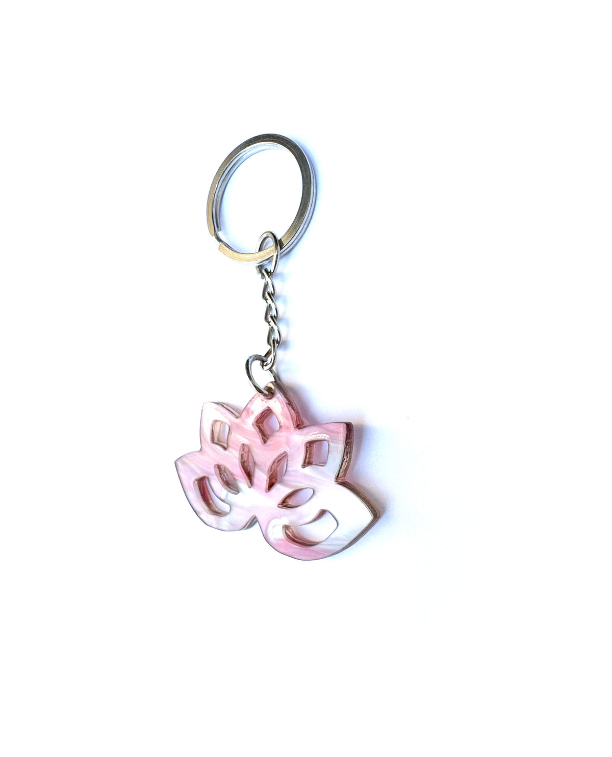 Llavero flor de loto rosado
