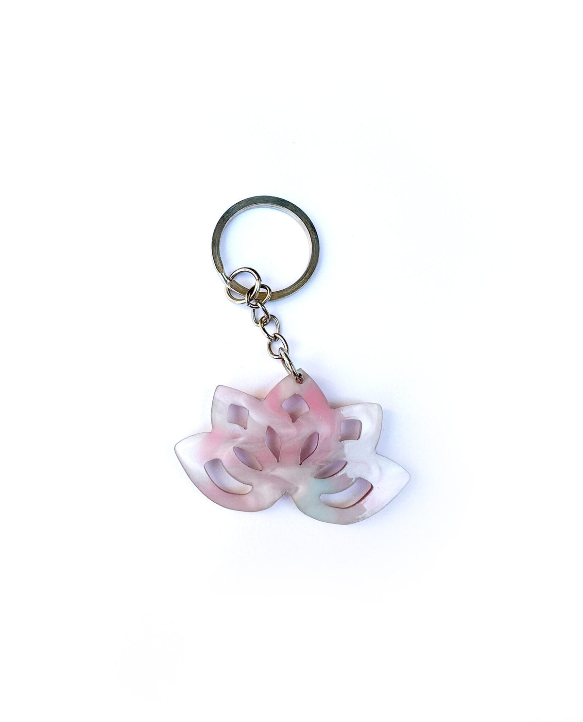Llavero flor de loto rosado