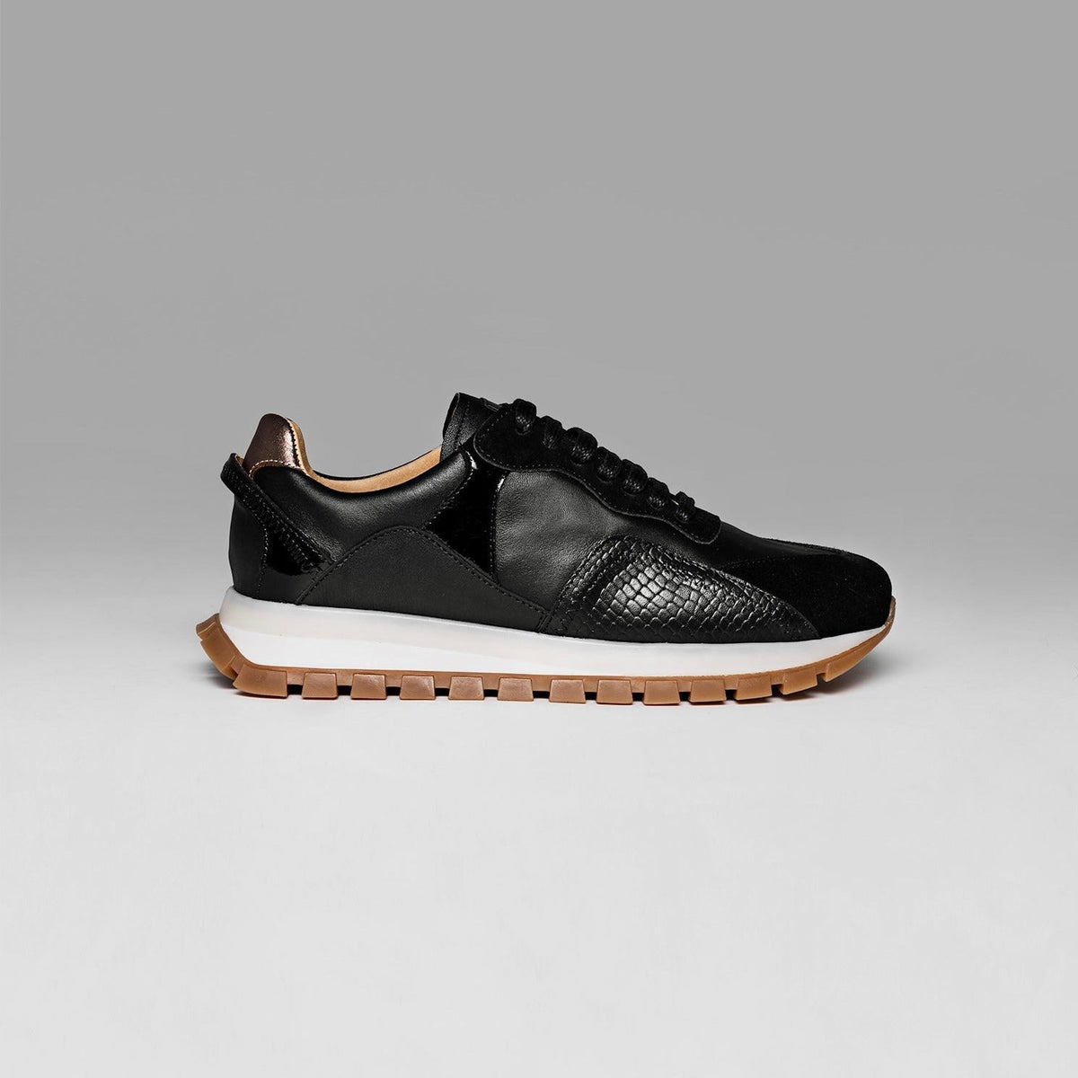 Sneakers Sprint Flow Black Gold Metalized