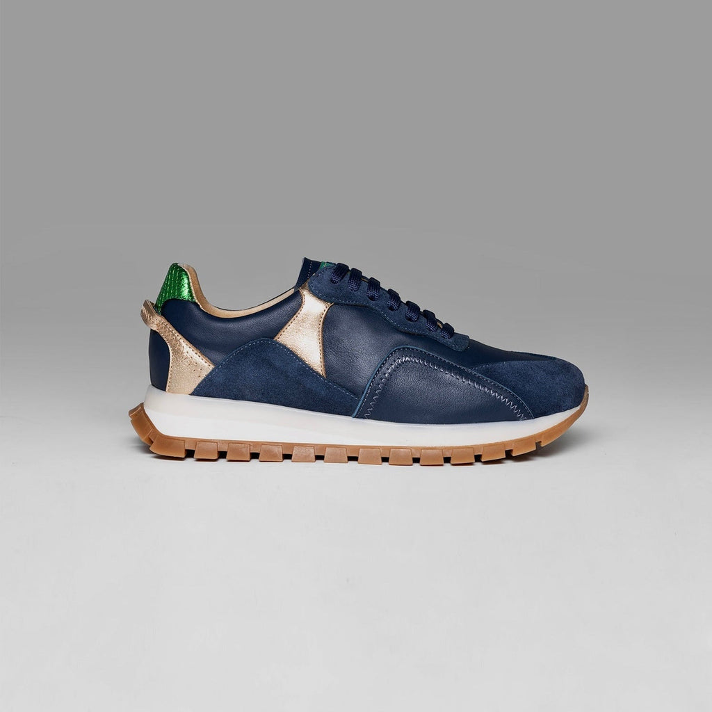 Sneakers Sprint Flow Blue Platine Green Metalized